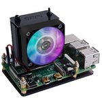 GeeekPi ICE Tower Cooler for Raspberry Pi, RGB Cooling Fan with Aluminum Heatsink for Raspberry Pi 4 Model B & Raspberry Pi 3B+ & Raspberry Pi 3 Model B (Black)