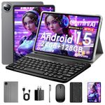 Aobante 10" Android 15 tablet: 24 GB RAM + 128 GB ROM (1 TB max), Octa-Core, 1280x800 HD IPS touchscreen, 5MP+8MP cameras, 6000mAh, with keyboard, mouse and Widevine L1 (grey)