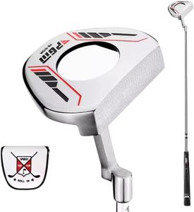 PGM Golf Putter - Ultra Low Center of Gravity - 34'' Professional Single Club with Sighting Line, with Ball-Picking Feature for Standard Golf Balls(1.68 inches in Diameter)