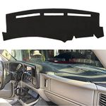 HanLanKa Dashboard Cover Dash Cover Mat Pad Compatible with 1999-2006 GMC Sierra/Chevy Chevrolet Silverado,2000-2006 GMC Yukon XL/Chevy Suburban Tahoe Avalanche(99-06, Black)