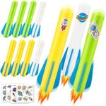 Banvih Rocket Launcher Refills for Kids, 8 Foam Air Rockets, Outdoor Toys Games Stomp Launcher Accessories, Birthday Gifts for Toddler Boys Age 3 4 5 6 7 8+ Years Old