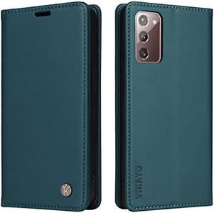 YBFJCE Case for Samsung Galaxy Note 20 5G PU Leather Wallet Case Cover,Samsung Galaxy Note 20 5G Flip Folio Case with Card Holders,Magnetic Phone Case Compatible with Samsung Galaxy Note 20 5G,Green