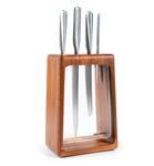Global Jouzu Japanese 5 Piece Knife Block Set – G2 & GS3 Chef Knife 8" & 5", GS5 Vegetable Knife, GSF15 Peeling Knife – Razor Sharp Stainless Steel Kitchen Knives with Walnut Block & Acrylic Display