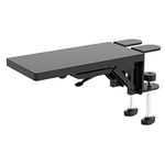 OUGIC Ergonomics Desk Extender Tray, Punch-Free Clamp on, Foldable Keyboard Drawer Tray, Table Mount Armrest Shelf, Computer Elbow Arm Support, 11.8''*5.9''(30cm*15cm)