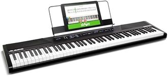 Alesis Recital 88 Key Digital Piano Keyboard with Semi Weighted Keys, Built-In Speakers and Piano Lessons