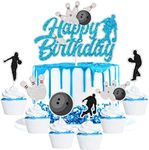 Bowling Theme Happy Birthday Cake T