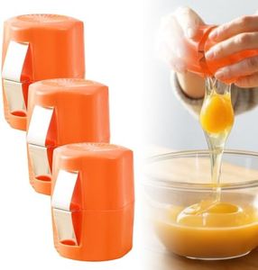 Egg Pealer, Egg Peeler Tool for Hard Boiled Eggs, Egg Shell Opener for Hard Boiled Eggs, Boiled Egg Peeler Shell remover, Egg Opener for Hard Boiled Eggs for Baking Breakfast Tool (Orange, 3 Pcs)