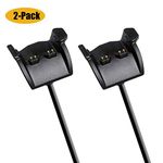 2PACK Charger Cable Compatible with Garmin Vivosmart HR HR+ Approach X40, JCSMARTEC Replacement Fast Charging Cord Wire Clip Dock(3.3ft/100cm)