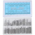 Hemobllo 360pcs Stainless Steel Watch Band Link Cotter Pins Spring Bars Tools in 18 Different Sizes - 6mm-23mm (Silver)