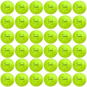 FITPROWIN Pickleball Balls X-40 Outdoor Pickleballs 36 Pack 40 Holes Durable PE Material Pickle Balls, Seamless Construction, Perfectly Balanced, High Visibility & Bounce, Tournament Grade
