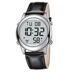 Large Digital Talking Watch English Speaking for The Blind, Elderly or Visually impaired Receives US Signals Automatic Time and Date Correction Big Numbers Easy to See Loud and Clear-Hearkent-2117M,