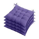 ZZZMRH Chair Cushions Pack of 6 Seat Pads for Dining Chairs, Garden Chair Cushions Tie On_9 Stitch_Purple Indoor/Outdoor Seat Cushions Comfortable Chair Pads for Kitchen Seat Pads 9 stitch cushions