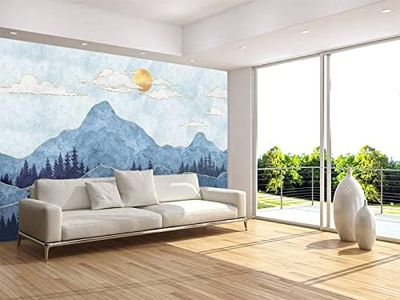 MFWFM Nature Landscape Mural Wallpaper Abstract Mountain Wall Coverings for Bedroom Living Room