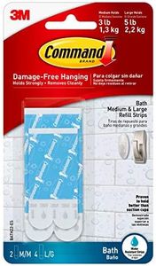 Command Bath Water Resistant Refill Strips, 2-Medium and 4-Large Strips (BATH22-ES-E)