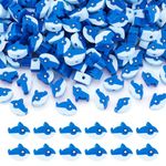 Boutigem 200Pcs Ocean Animal Handmade Polymer Clay Beads Flat Back Shark Dolphin Shape Clay Beads for DIY Bracelet Necklace Jewelry Making