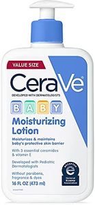 CeraVe Baby Lotion | Gentle Baby Skin Care with Ceramides, Niacinamide & Vitamin E | Fragrance, Paraben, Dye & Phthalates Free | Lightweight Baby Moisturizer | 16 Ounce