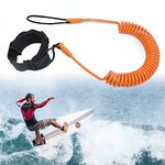 JEEZAO 10ft SUP Surf Leash,Ankle Leash for Kayak Standup Paddle Board and Surfboard,Bodyboards,Surfing Foot Strap (Orange)