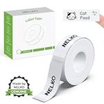 Nelko Genuine P21 Label Maker Tape, Adapted Label Print Paper, 14x75mm (0.55"x2.95"), Standard Laminated Labeling Replacement, Multipurpose of P21 Label Maker, 180 Tapes/Roll, 1 Roll, White