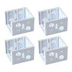 VICASKY 4PCS Plastic Brackets Blinds Holders Window Blinds Headrail Mounting Bracket for Window- Shades Drapery Blinds Installation Accessories Tool White