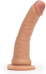 Lovehoney Lifelike Lover Ultra Realistic Dildo - 8 Inch Suction Cup Dildo - Flexible G-Spot Dildo for Women - Harness Compatible Strap On Dildo - Anal Dildo Adult Sex Toy - Flesh Tan