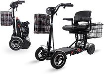 All Terrain 4 Wheel Foldable Mobility Scooter for Seniors. 25 Mile Long Range - 300lbs Capacity with Extended Battery 15.6AH-25 Miles Long Range Adults Mobility Scooters (Model9)