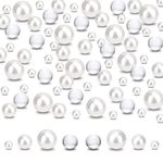 Suream 250PCS Floating Beads for Centerpiece, Artificial No Hole White Vase Pearls and 2300PCS Water Gel Bead for Valentine's Day Candle, Wedding, Birthday, Brushes Holder, Multipurpose Use 8/14/20mm