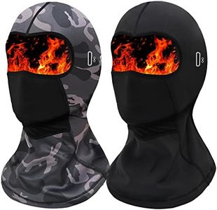 Bodvera 2 Pack Balaclava Winter Ski Mask for Men Women Windproof Warm Face Mask for Skiing, Snowboarding, Motorcycle Riding