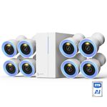 NAPCAT 4K PoE Security Camera System, 8pcs 8MP Outdoor Wired CCTV IP Cameras, 8CH NVR with 2TB HDD, Human/Vehicle Detection, Color Night Vision, 24/7 Recording, IP67 Weatherproof, 2-Way Audio, N2818