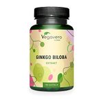 Vegavero Ginkgo Biloba 6000 mg | High Strength 50:1 Extract | 6 Month Supply | NO Additives, Lab-Tested | 24% Glycosides + 6% Lactones | 180 Vegan Capsules