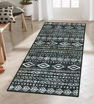 Lahome Boho Washable 2x6 Runners Rugs for Hallway Non Slip,Black and White Kitchen Mats for Floor,Moroccan Bathroom Carpet Runner for Stair Entrance Laundry Room(2'x6',Black/White)