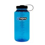 Nalgene Sustain Tritan BPA-Free Water Bottle Made with Material Derived from 50% Plastic Waste, 32 OZ, Wide Mouth, Slate Blue