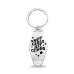 CENWA Motel Keychain Hot Hit Curbs Keychain Funny Keychain Gift For Teens New Car Gift, Grey, 5.5*2.5