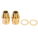 Tbest RISK Bike Pedal Extender, Extended Pedal Spacer Titanium Alloy Bicycle Pedal Extended Spindle for Mountain Bike 20mm (Gold)