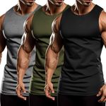 COOFANDY Men's 3 Pack Workout Tank Tops Quick Dry Sleeveless Gym Shirts Bodybuilding Fitness Muscle Tee Shirts