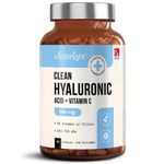 Hyaluronic Acid Capsules 300mg - Pure Sodium Hyaluronate with Vitamin C for Skin - Made in the UK by VitaBright