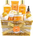 Christmas Gift Basket for Women - 10 Pc Almond Milk & Honey Beauty & Personal Care Set - Home Bath Pampering Package for Relaxing - Spa Self Care Kit - Thank You, Birthday, Mom, Anniversary Gift