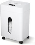 Low Noise 42dB Paper Shredder for Home, 15-Sheet Cross Cut, 30-min Runtime, CD/Credit Card Office Shredder, 6.6 Gallons Wastebasket, P-4 High Security, White