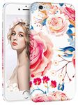 iPhone 6 Case, Imikoko iPhone 6s Floral Case Roses Flower Print IMD Slim Shockproof Bumper TPU Soft Case Rubber Silicone Skin Cover Case For iPhone 6 6S Full Edge Protection