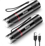Blukar LED Torch Rechargeable, [2 P