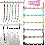 Closet Organizers and Storage,12 Pack Sturdy Hanger for Heavy Clothes,Upgraded Space Saving Hangers,Magic Closet Organization Clothe Hanger,College Dorm Room Essentials