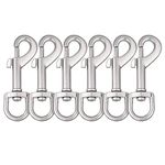 Swivel Snap Hooks Dog Lead Clip Swivel Eye Clasp Bolt Snap Clip Hook Trigger Clips Heavy Duty 6pcs for Linking Pet Collar Bag Strap DIY Project