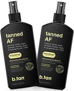 b.tan Intensifier Deep Dry Spray Tanning Oil | Get a Faster, Darker Sun Tan From Tan Accelerating Actives, Packed with Ultra Moisturizing Oils to Keep Skin Hydrated, Vegan, 8 Fl Oz, 3 Pack