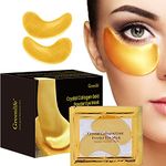 Under Eye Mask, GreenLife® 30 Pairs 24K Gold Eye Mask Gel Under Eye Patches Anti-Aging Eyes Patches Under Eye Collagen Masks Dark Circles Treatment Reducing Puffy Eye Under Eye Bags Anti Wrinkles Moisturizing Hydrating