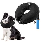 SlowTon Inflatable Dog Collar, Pet Soft Protective Neck Collar for Recovery after Surgery, Adjustable Washable Elizabethan Collar Cone for Dogs and Cats Prevent Pet from Licking Biting Wound Healing