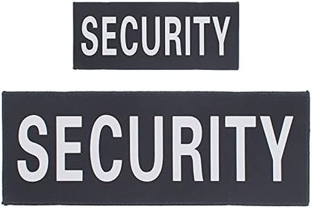 Security Toppa Riflettente Sicurezza Bande Riflettenti Nastro riflettente ad alta visibilità per pettorine e Gilet, 2 cerotti (uno grande uno piccolo)