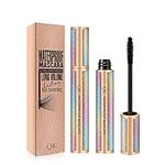 4D Silk Fiber Lash Mascara, Natural Smudge-proof & Waterproof Mascara, Black Thickening Lengthening Mascara No Clumping, Fuller Lashes, No Smudging Lasting All Day(1 Tube 4D Fiber)