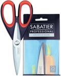 Sabatier Professional All Purpose Kitchen Scissors – Heavy Duty 22cm Stainless Steel Cooking Shears with Soft Grip Handles. Perfect for Meat, Poultry, Herbs, Vegetables & Packaging. Dishwasher Safe