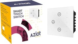 AZIOT SMART MODULAR 1 FAN REGULATOR TOUCH SWITCH - Glass (Not Acrylic): Elevate Your Home with Effortless Control (Fits in Anchor Roma Classic and similar plates) Not for BLDC fans