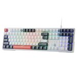 Redragon K668 RGB Gaming Keyboard, 104 keys + Extra 4 Hotkeys Wired Mechanical Keyboard w/Sound Absorbing Foams, Upgraded Hot-swappable Socket, Mixed Color Keycaps, Red Switch