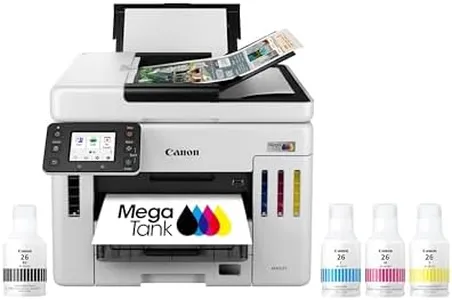 Canon Megatank GX7120 Wireless All-in-One Printer, Print, Copy, Scan and Fax with 2.7" LCD Touch Screen and Auto Document Feeder, White